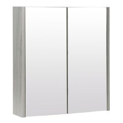 Kartell Purity 600mm 2 Door Mirrored Cabinet - Silver Oak