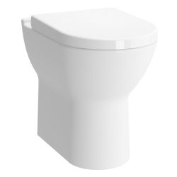 Kartell Style Comfort Height Back to Wall Toilet & Soft Close Seat - White