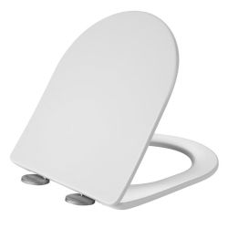 Kartell Superslim Sandwich Style Premium D Shaped Toilet Seat - White