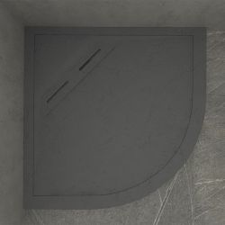 Kudos Connect 2 Slate Effect Quadrant Shower Tray 900mm x 900mm - Slate Grey