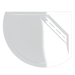 Kudos Connect 2 Slip Resistant Offset Curved Shower Tray 1000mm x 800mm Right Hand - White