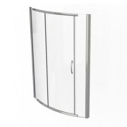 Kudos Infinite Semi Frameless Bow Front Sliding Shower Door 1700mm - Chrome