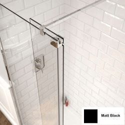 Kudos Ultimate 10mm Fold Away Over Bath Deflector Panel 300mm Right Hand - Matt Black