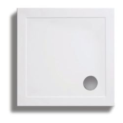 Lakes Traditional 80mm High Square Stone Resin Shower Tray 1000mm x 1000mm