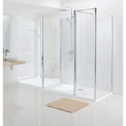 Lakes Classic Walk in Shower Enclosure 1400mm - Silver