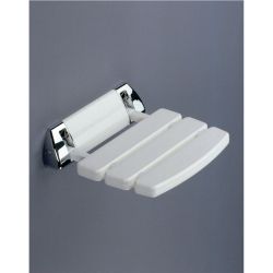 Lakes Series 200 SD Shower Seat 350mm - White/Chrome