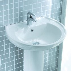 Lecico Atlas 500mm x 410mm 1 Tap Hole Basin and Pedestal