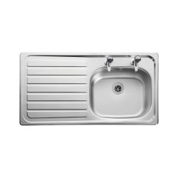 Leisure 950mm x 508mm 2TH Inset Sink Top Left Hand Drainer