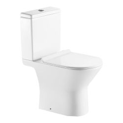 Lotus Rimless Close Coupled Toilet With Soft Close Seat
