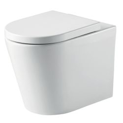 Lotus Rimless D Shaped Back to Wall Toilet & Soft Close UF Seat