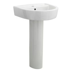 Roma Luxor 420mm 1 Tap Hole Basin and Pedestal