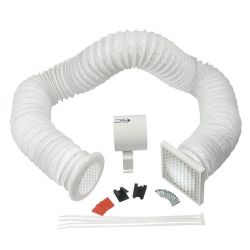 Manrose In-line Shower Fan Kit with PVC Duct and Grilles 100mm / 4"