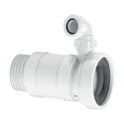 McAlpine WC-F23SV 110mm Flexible WC Pan Connector with 32mm Inlet  - Adjusts 140mm - 290mm