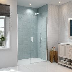 Merlyn 8 Series Frameless Pivot Shower Door & Inline Panel 1300mm