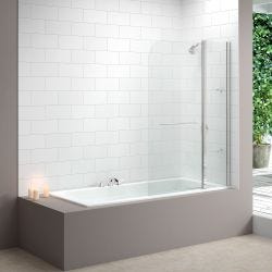 Merlyn Easy Fit 2 Panel Curved Bath Screen 1500mm x 1150mm - Chrome
