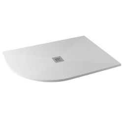 MX Silhouette Anti-Slip Ultra Low Profile Offset Quadrant Shower Tray 1200mm x 800mm Left Hand - White 