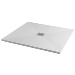 MX Silhouette Anti-Slip Ultra Low Profile Square Shower Tray 800mm x 800mm - White 