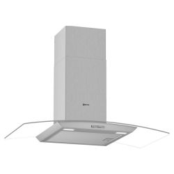 Neff N30 90cm Wall Mounted Curved Glass Chimney Cooker Hood D94ABC0N0B - Stainless Steel