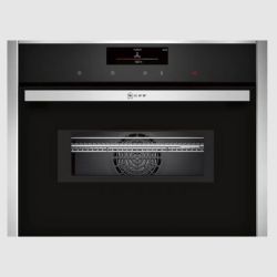 Neff N90 Built In Compact Combi Oven with Microwave C28MT27H0B - Stainless Stee/Black