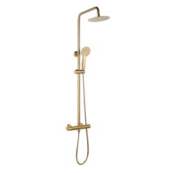 Niagara Equate Round Thermostatic Shower Set - Brushed Brass