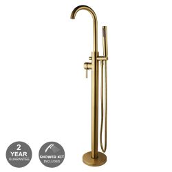 Noveua Clapham Freestanding Bath Shower Mixer - Brushed Brass