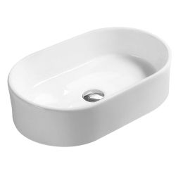 Nuie 565mm Oval Countertop Basin - White