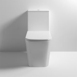 Nuie Ava Compact Flush To Wall Square Toilet with Cistern & Sandwich Seat
