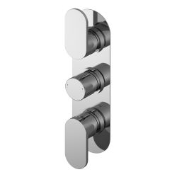 Nuie Binsey Concealed Triple Thermostatic Shower Valve with Diverter - Chrome