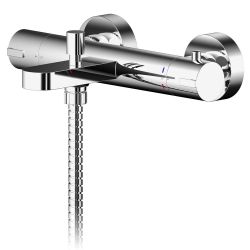 Nuie Binsey Wall Mounted Thermostatic Bath Shower Mixer - Chrome