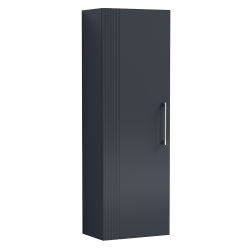 Nuie Deco 400mm 1 Door Wall Hung Tall Unit - Satin Anthracite