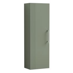 Nuie Deco 400mm 1 Door Wall Hung Tall Unit - Satin Green