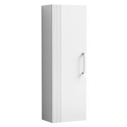 Nuie Deco 400mm 1 Door Wall Hung Tall Unit - Satin White