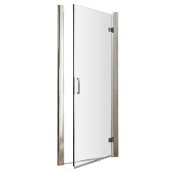 Nuie Pacific 900mm Hinged Shower Door - Rounded Handle