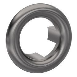 Nuie Round Overflow Cover - Brushed Gun Metal