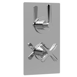 Nuie Twin Thermostatic Shower Valve - Chrome