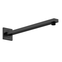 Nuie Windon 321mm Square Wall Mounted Shower Arm - Black