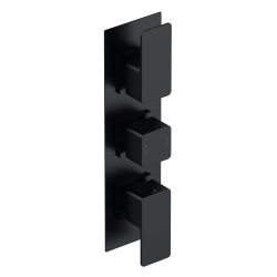 Nuie Windon Concealed Triple Thermostatic Shower Valve - Black