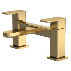 Nuie Windon Deck Mounted Bath Filler - Brushed Brass