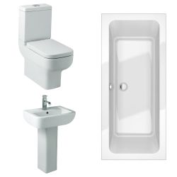 Kartell Options 600 Bathroom Suite with Double Ended Bath