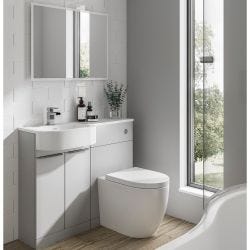 Bathroom Vanity Corner Unit | Oak Sink Cabinet | Ceramic Basin Tap & Plug  Option