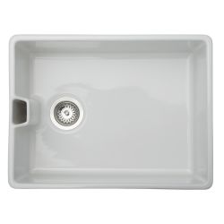Prima Belfast Fire Clay Sink with 1 Bowl & Waste 595mm - White