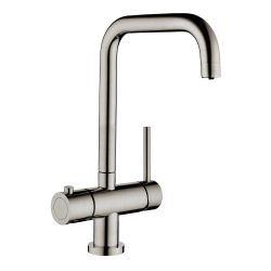 Prima+ 1 Tap Hole 3 in 1 Hot Sink Mixer with Tank & Filter BPR403 - Brushed Steel