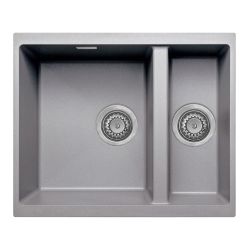 Prima+ Granite Undermount Sink with 1.5 Bowl, Overflow & Waste Kit 555mm - Matt Light Grey
