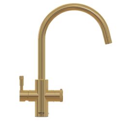 QETTLE Signature Modern Round Spout 4 in 1 Boiling Hot Water Tap 2 Litre - Brass