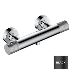 RAK Amalfi Exposed Thermostatic Shower Bar Valve - Black