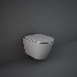 RAK Feeling Wall Hung Rimless Toilet & Soft Close Toilet Seat - Matt Grey