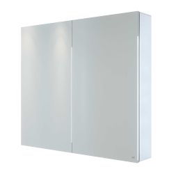 RAK Gemini 800mm x 700mm 2 Door Mirrored Cabinet - Aluminium