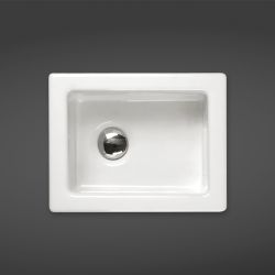 RAK Laboratory Fire Clay Undermount Sink with 1 Bowl 360mm - White