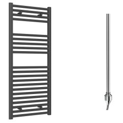 Reina Diva Electric Towel Radiator with Standard Element 500mm x 1200mm - Anthracite