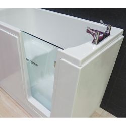 Renaissance Phocas Easy Access Bath with Glass Door & Panels 1210mm x 650mm - Right Handed